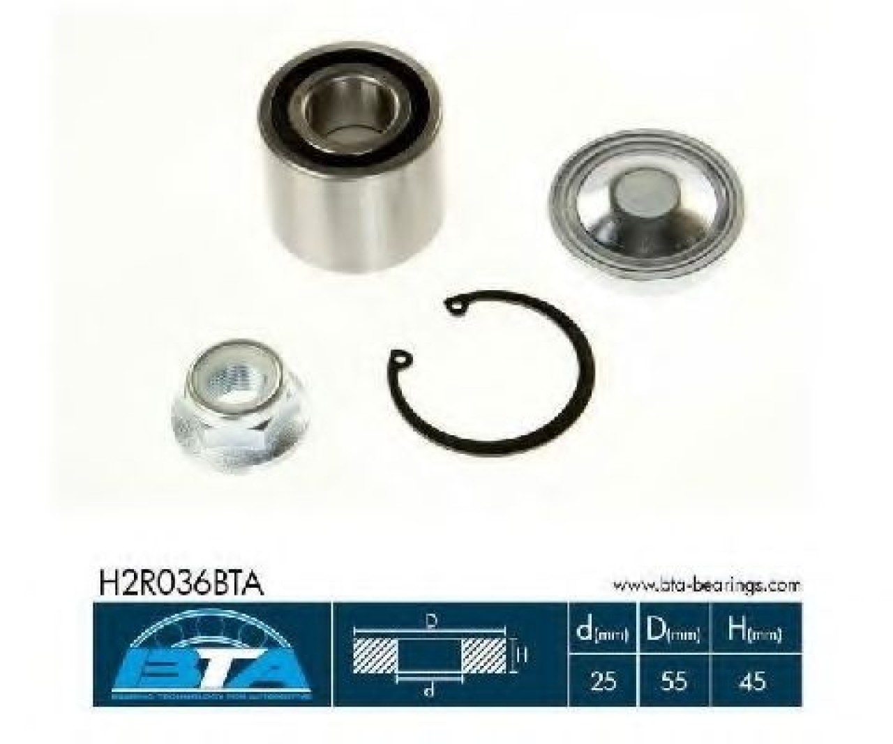 Set rulment roata RENAULT MEGANE II (BM0/1, CM0/1) (2002 - 2011) BTA H2R036BTA piesa NOUA