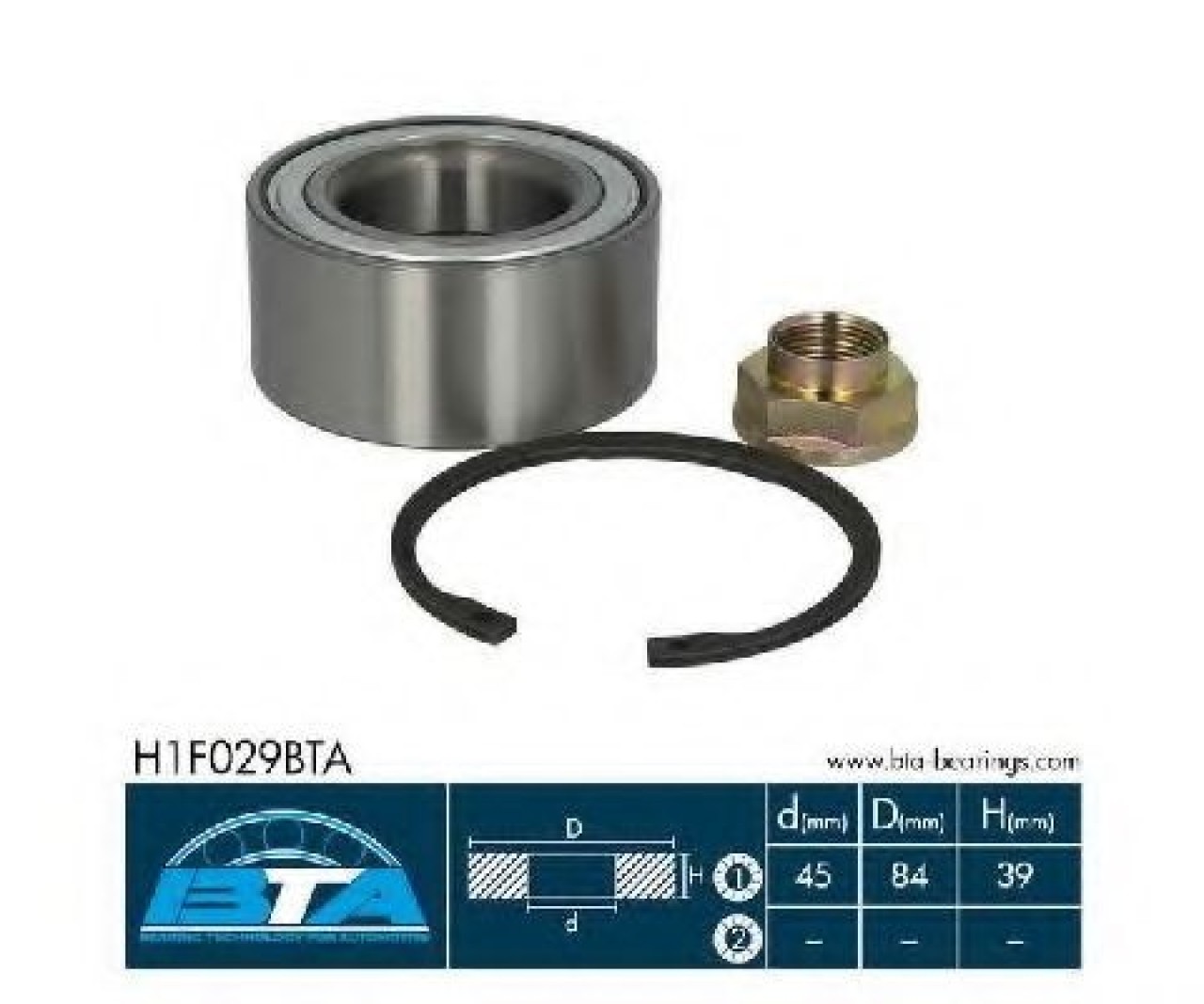 Set rulment roata SUZUKI SX4 (EY, GY) (2006 - 2016) BTA H1F029BTA piesa NOUA