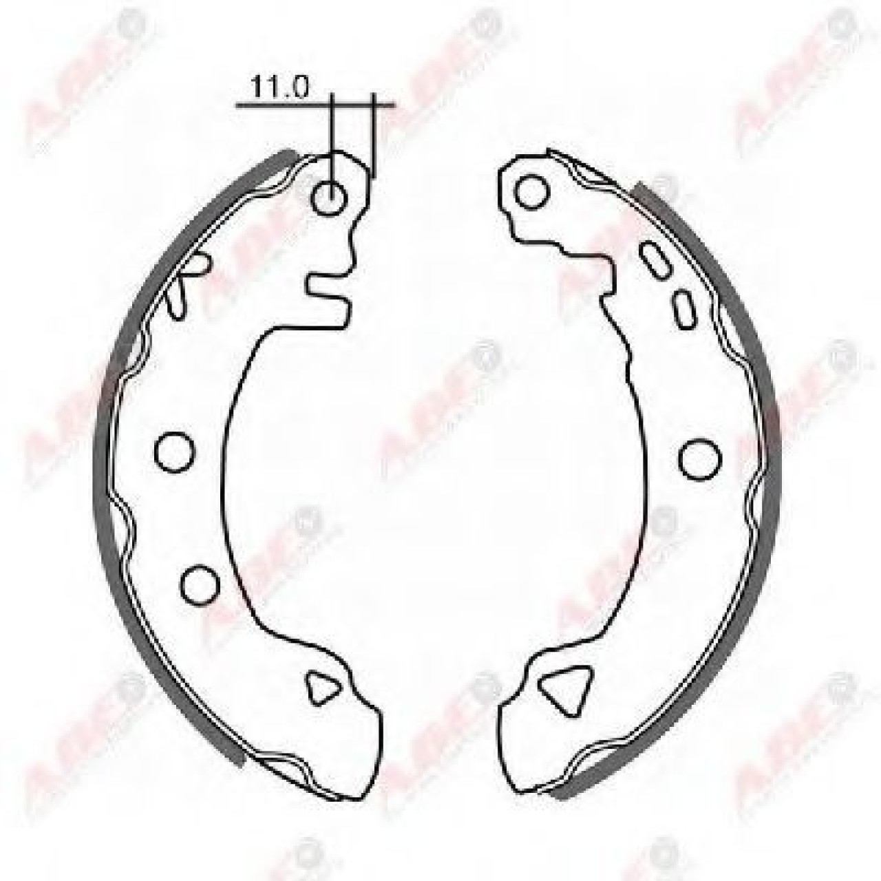 Set saboti frana ALFA ROMEO 146 (930) (1994 - 2001) ABE C0R006ABE piesa NOUA