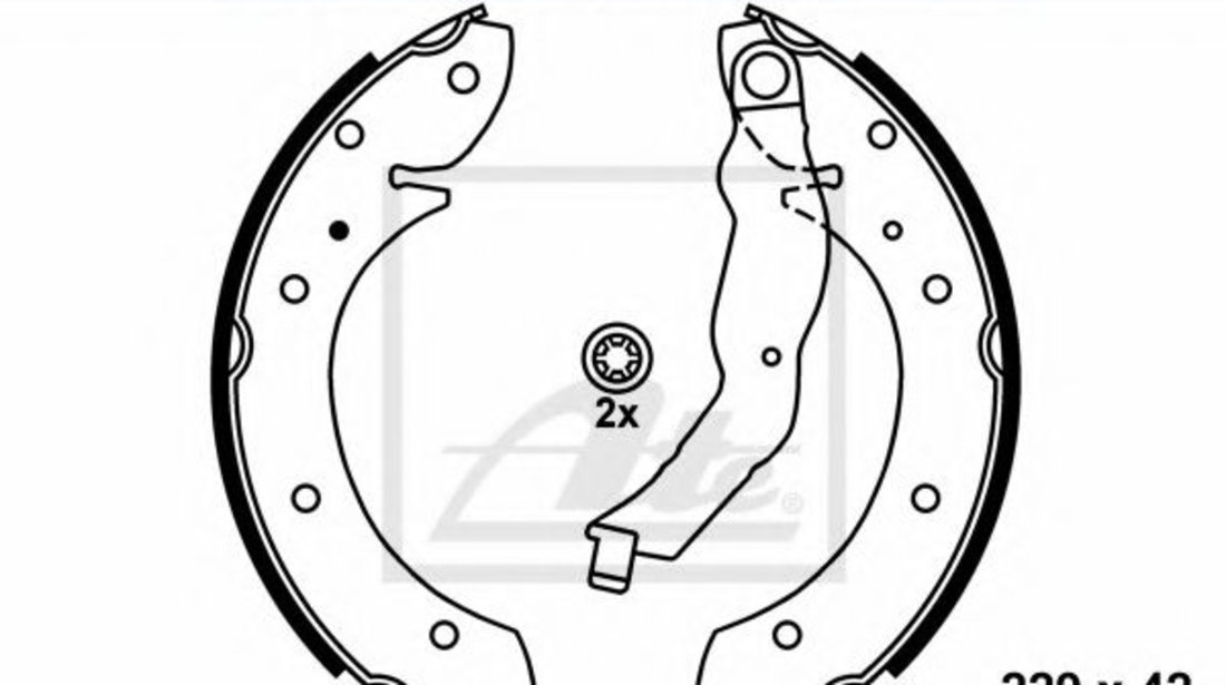 Set saboti frana BMW Seria 3 Cupe (E36) (1992 - 1999) ATE 03.0137-0247.2 piesa NOUA