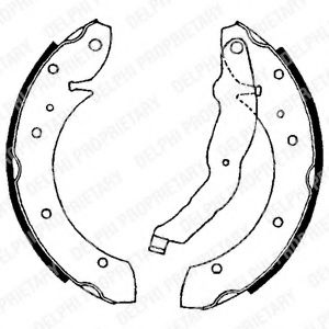 Set saboti frana BMW Seria 3 (E36) (1990 - 1998) DELPHI LS1634 piesa NOUA