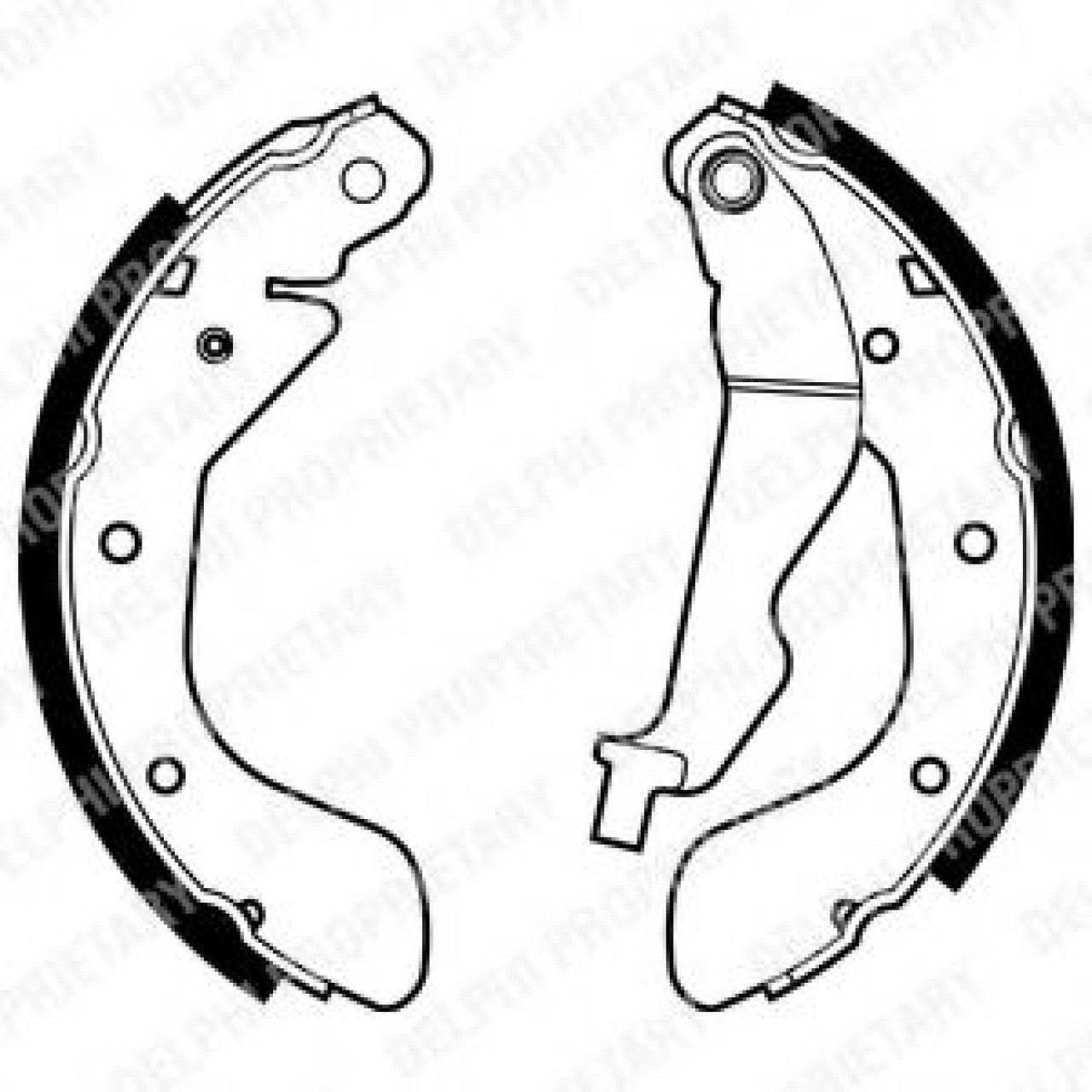 Set saboti frana CHEVROLET KALOS (2005 - 2016) DELPHI LS1969 piesa NOUA