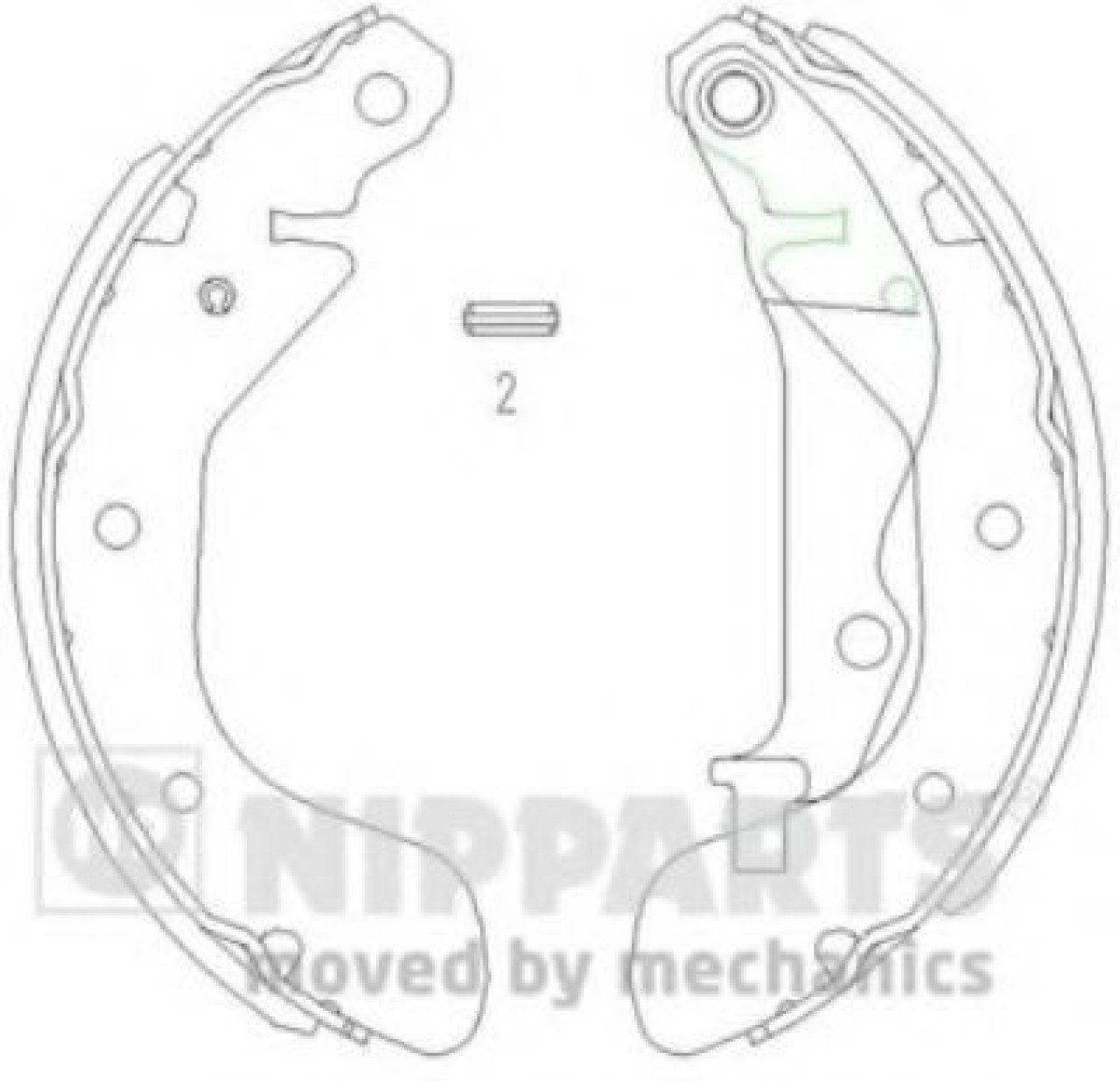 Set saboti frana CHEVROLET KALOS (2005 - 2016) NIPPARTS J3500907 piesa NOUA