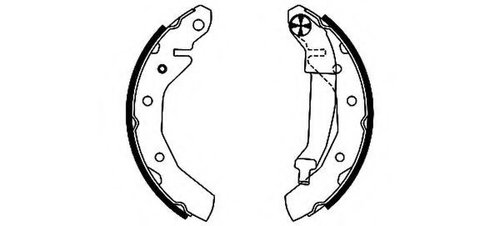 Set saboti frana CHEVROLET SPARK (2000 - 2004) TEXTAR 91054000 piesa NOUA