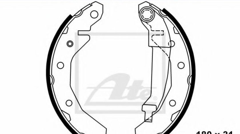 Set saboti frana CHEVROLET SPARK (2005 - 2016) ATE 03.0137-0363.2 piesa NOUA