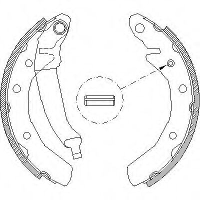 Set saboti frana CHEVROLET SPARK (2005 - 2016) REMSA 4086.00 piesa NOUA
