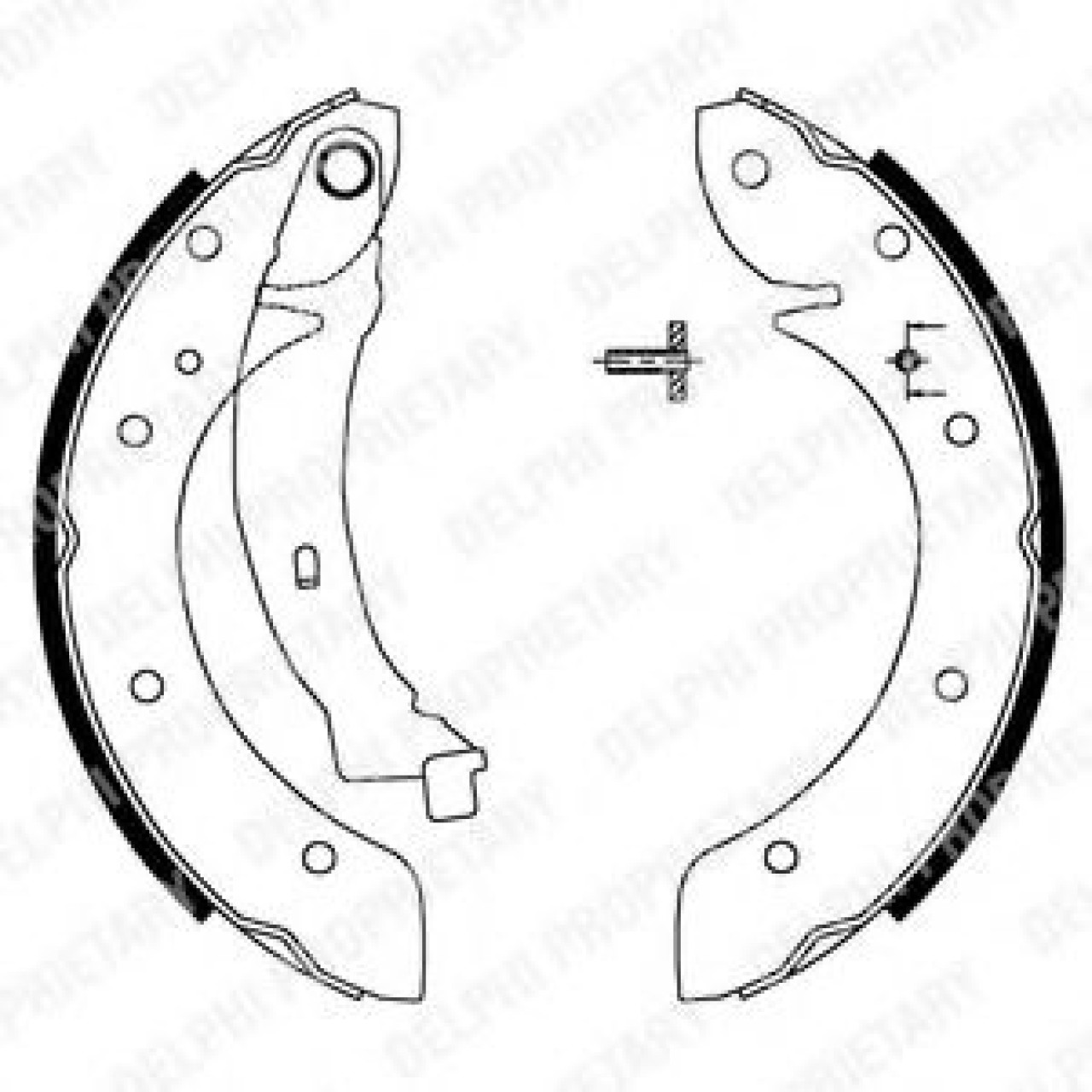 Set saboti frana CITROEN BERLINGO (MF) (1996 - 2016) DELPHI LS1716 piesa NOUA