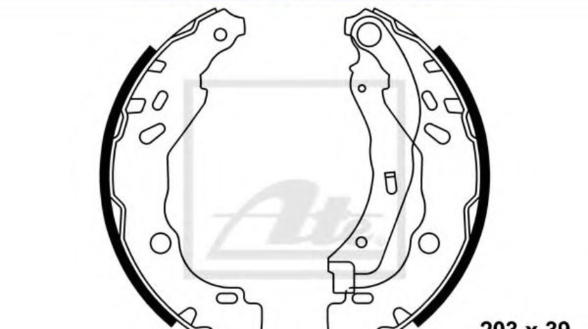 Set saboti frana CITROEN C-ELYSEE (2012 - 2016) ATE 03.0137-0504.2 piesa NOUA