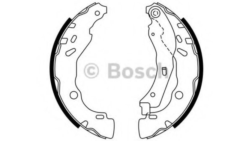 Set saboti frana CITROEN C-ELYSEE (2012 - 2016) BOSCH 0 986 487 771 piesa NOUA