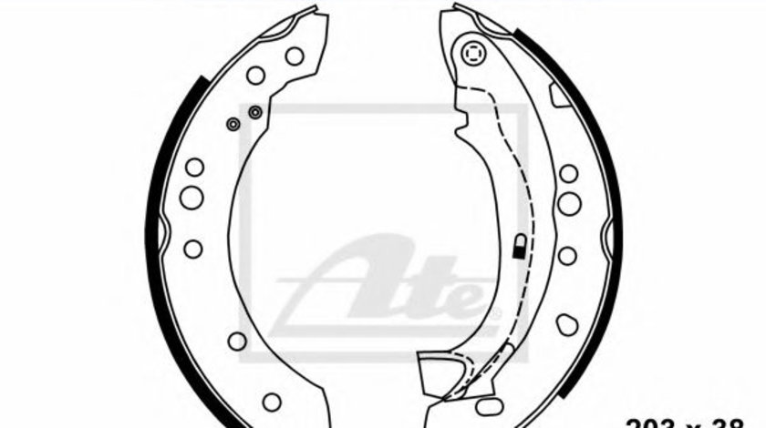 Set saboti frana CITROEN C2 ENTERPRISE (2009 - 2016) ATE 03.0137-0426.2 piesa NOUA