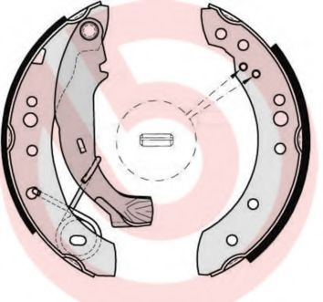 Set saboti frana CITROEN C2 (JM) (2003 - 2016) BREMBO S 61 526 piesa NOUA