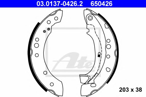Set saboti frana CITROEN C3 I (FC) (2002 - 2016) ATE 03.0137-0426.2 piesa NOUA