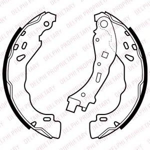 Set saboti frana CITROEN C3 II (2009 - 2016) DELPHI LS2065 piesa NOUA