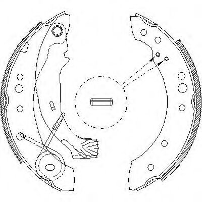 Set saboti frana CITROEN C3 II (2009 - 2016) REMSA 4149.00 piesa NOUA