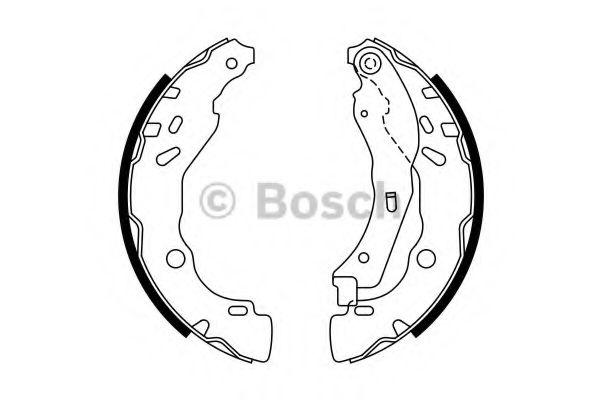 Set saboti frana CITROEN C4 CACTUS (2014 - 2016) BOSCH 0 986 487 771 piesa NOUA