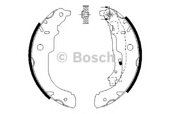 Set saboti frana CITROEN DS3 (2009 - 2015) BOSCH 0 986 487 721 piesa NOUA
