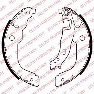 Set saboti frana CITROEN DS3 (2009 - 2015) DELPHI LS2000 piesa NOUA
