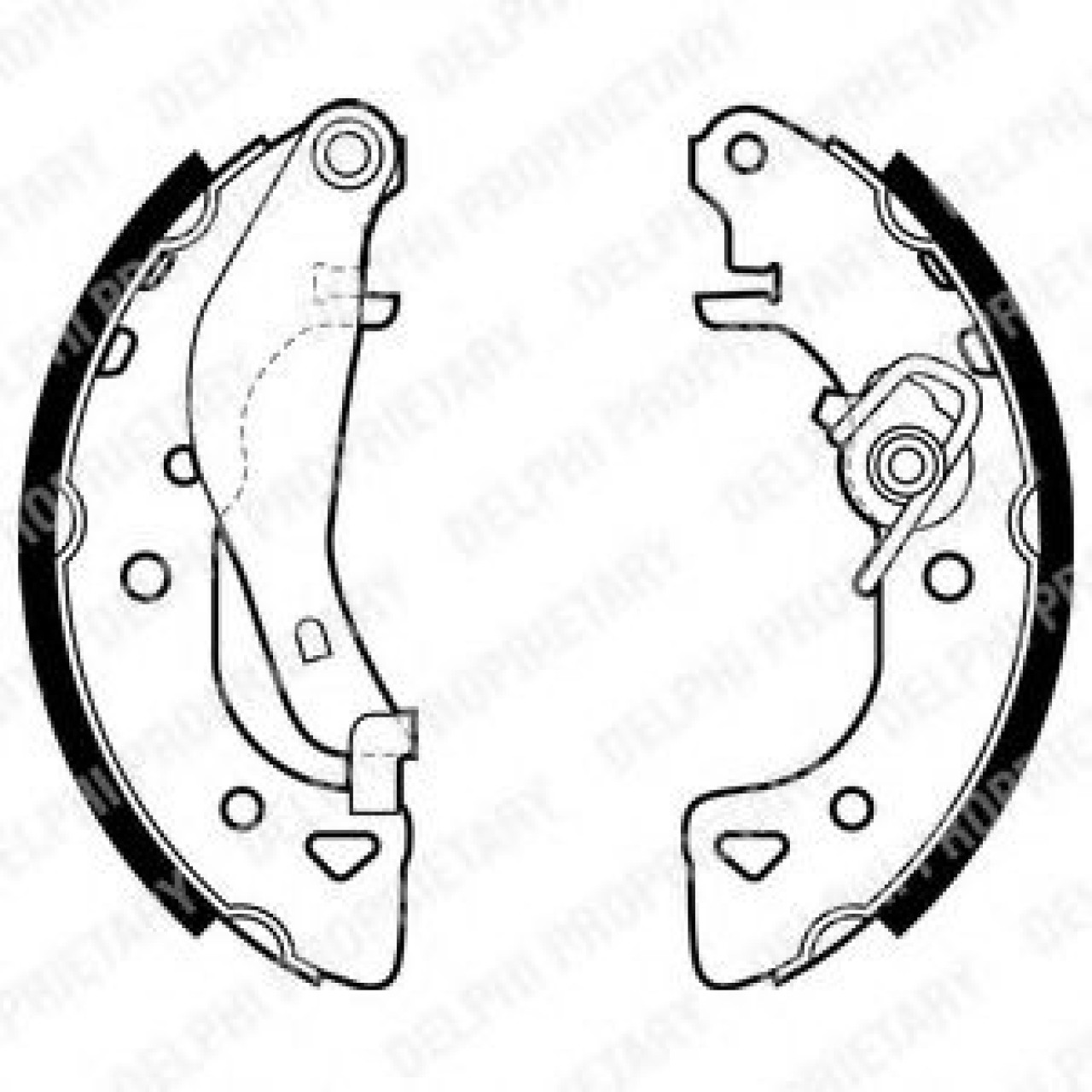 Set saboti frana CITROEN SAXO (S0, S1) (1996 - 2004) DELPHI LS1976 piesa NOUA