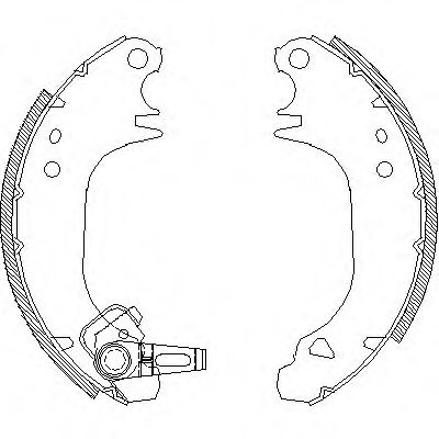 Set saboti frana CITROEN SAXO (S0, S1) (1996 - 2004) REMSA 4075.00 piesa NOUA