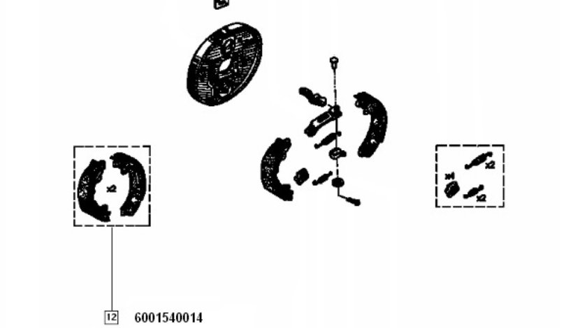 SET SABOTI FRANA D1304 RENAULT 6001540014 <br>