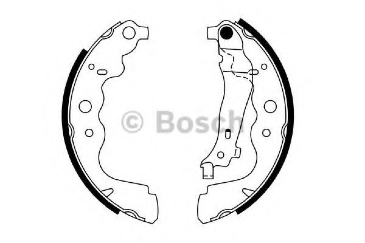 Set saboti frana DACIA DOKKER (2012 - 2016) BOSCH 0 986 487 754 piesa NOUA