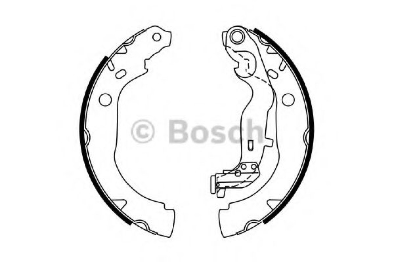 Set saboti frana DACIA DUSTER (2010 - 2016) BOSCH 0 986 487 774 piesa NOUA