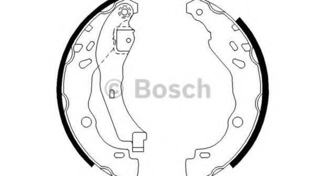 Set saboti frana DACIA LOGAN II (2012 - 2016) BOSCH 0 986 487 627 piesa NOUA