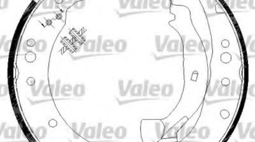 Set saboti frana DACIA LOGAN (LS) (2004 - 2016) VALEO 562810 piesa NOUA