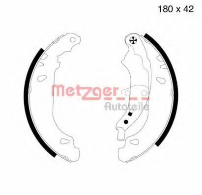 Set saboti frana DACIA LOGAN MCV (KS) (2007 - 2016) METZGER MG 715 piesa NOUA
