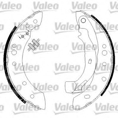Set saboti frana DACIA LOGAN MCV (KS) (2007 - 2016) VALEO 562810 piesa NOUA