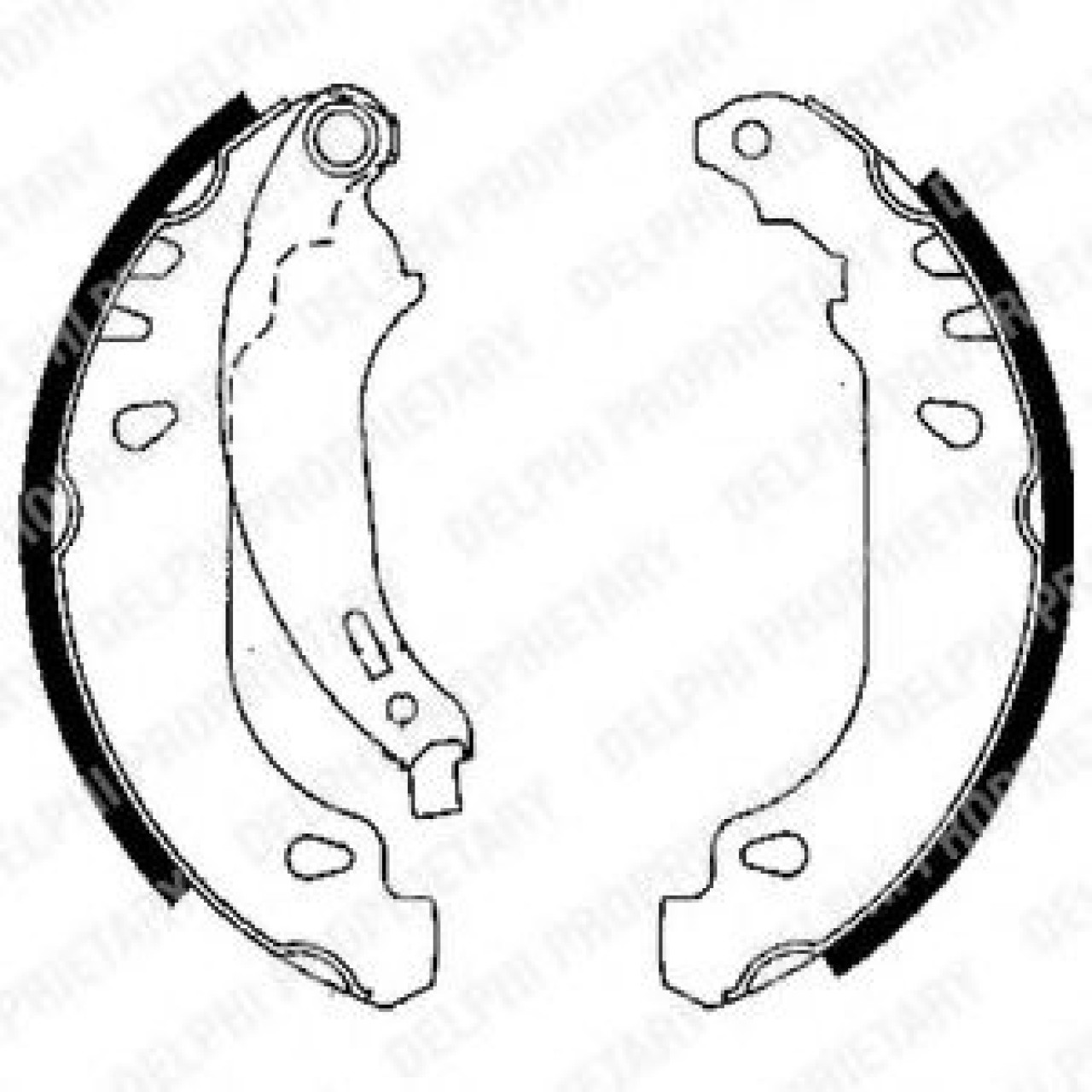 Set saboti frana DACIA SANDERO (2008 - 2016) DELPHI LS1844 piesa NOUA