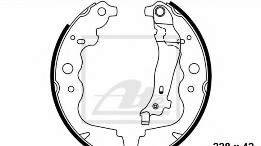 Set saboti frana DACIA SANDERO II (2012 - 2016) ATE 03.0137-0496.2 piesa NOUA