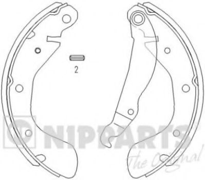 Set saboti frana DAEWOO CIELO (KLETN) (1995 - 1997) NIPPARTS J3500900 piesa NOUA
