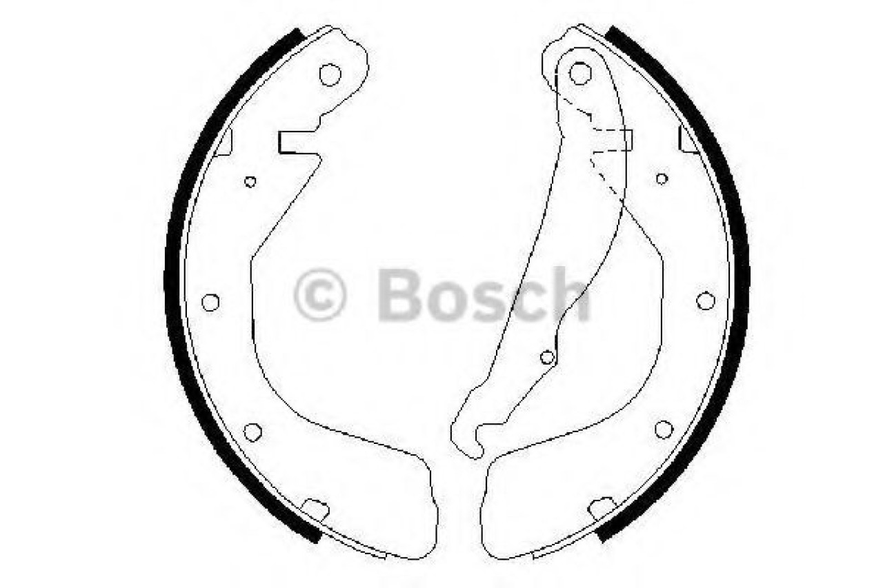 Set saboti frana DAEWOO NUBIRA (KLAJ) (1997 - 2016) BOSCH 0 986 487 264 piesa NOUA