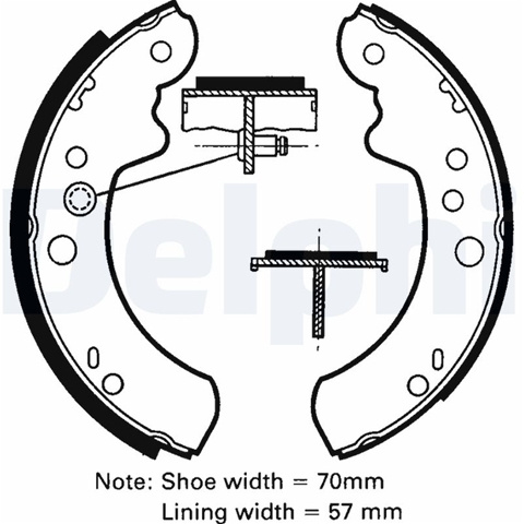 Set Saboti Frana Delphi Ford LS1312