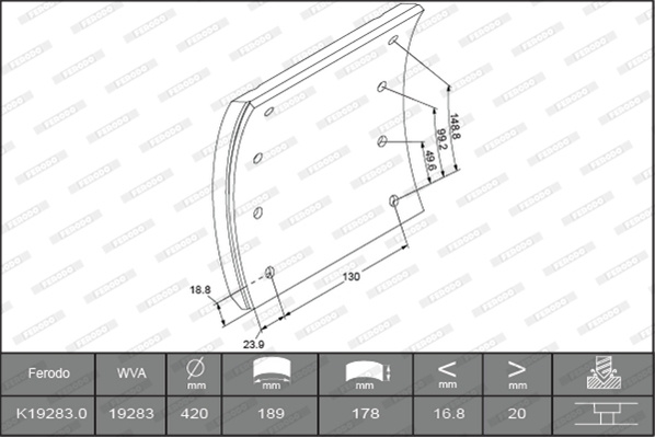 Set Saboti Frana Ferodo K19283.0-F3658