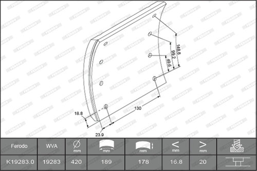Set Saboti Frana Ferodo K19283.0-F3658