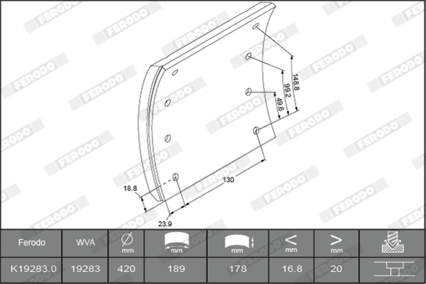 Set Saboti Frana Ferodo K19283.1-F3658