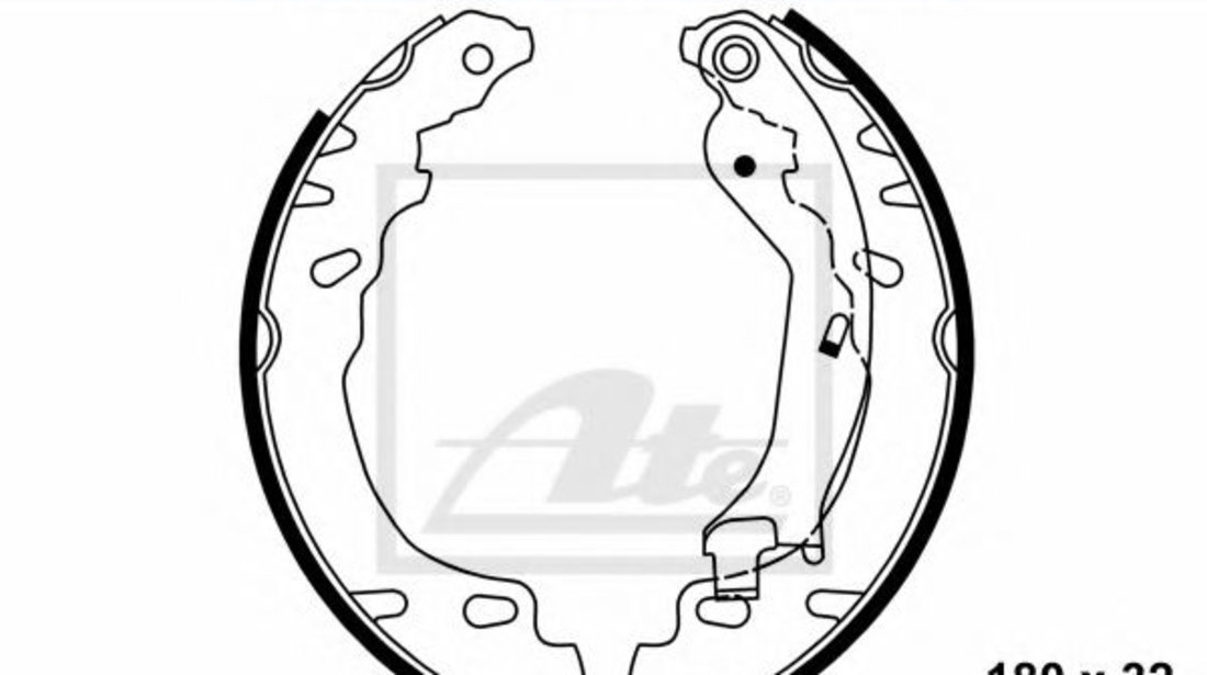 Set saboti frana FIAT 500 (312) (2007 - 2016) ATE 03.0137-0462.2 piesa NOUA