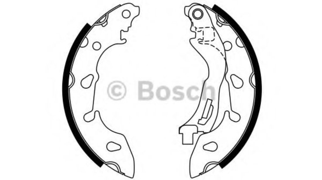 Set saboti frana FIAT 500 (312) (2007 - 2016) BOSCH 0 986 487 772 piesa NOUA