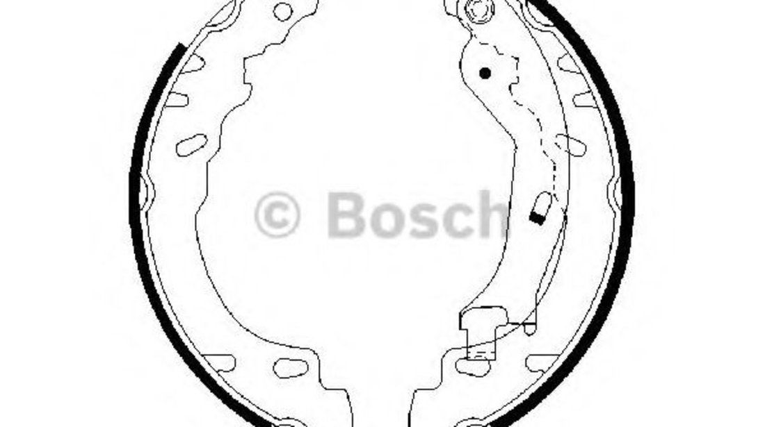 Set saboti frana FIAT 500 (312) (2007 - 2016) BOSCH 0 986 487 704 piesa NOUA