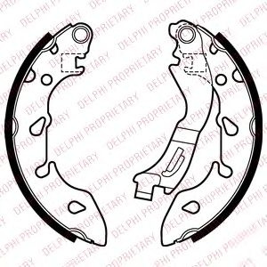 Set saboti frana FIAT 500 C (312) (2009 - 2016) DELPHI LS2047 piesa NOUA