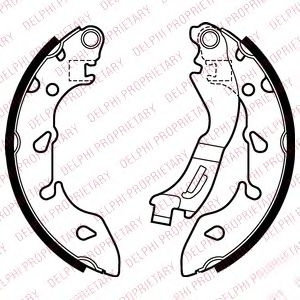 Set saboti frana FIAT 500 C (312) (2009 - 2016) DELPHI LS2047 piesa NOUA