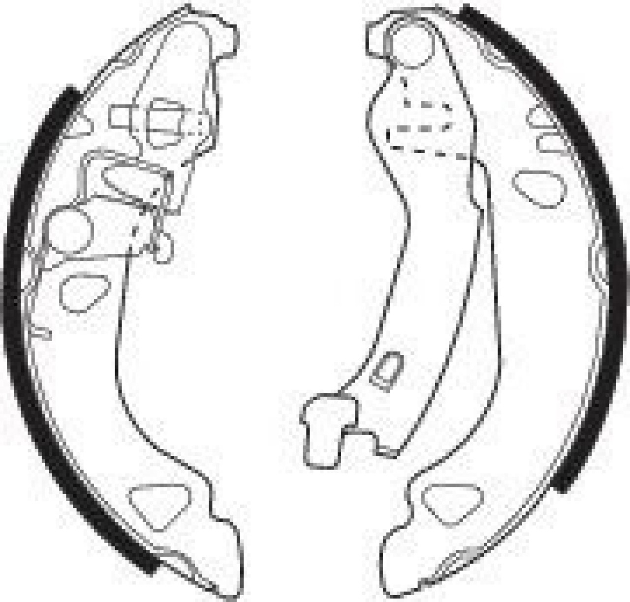 Set saboti frana FIAT BRAVA (182) (1995 - 2003) FERODO FSB477 piesa NOUA