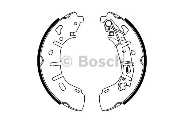Set saboti frana FIAT DOBLO Combi (263) (2010 - 2016) BOSCH 0 986 487 773 piesa NOUA