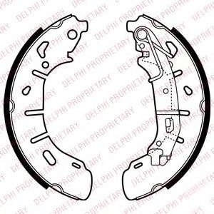 Set saboti frana FIAT DOBLO Combi (263) (2010 - 2016) DELPHI LS2050 piesa NOUA