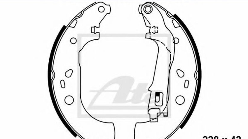 Set saboti frana FIAT DOBLO Microbus (223, 119) (2001 - 2016) ATE 03.0137-0457.2 piesa NOUA