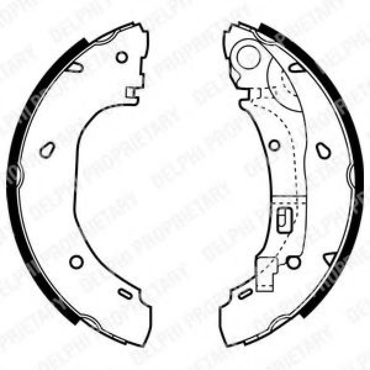 Set saboti frana FIAT DUCATO platou / sasiu (244) (2002 - 2016) DELPHI LS1925 piesa NOUA