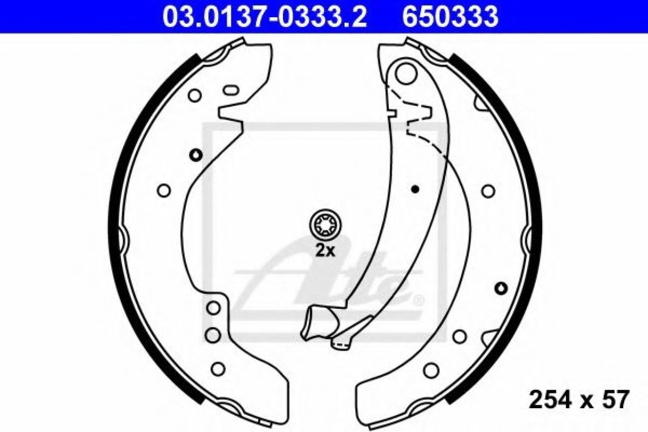 Set saboti frana FIAT DUCATO platou / sasiu (290) (1989 - 1994) ATE 03.0137-0333.2 piesa NOUA