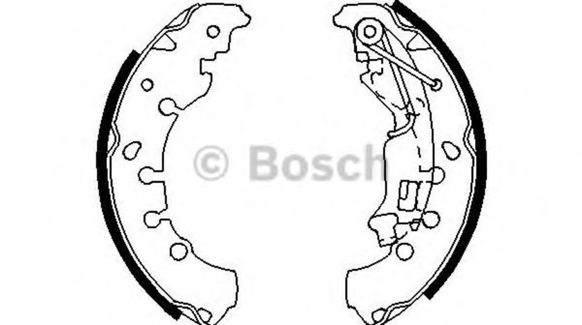 Set saboti frana FIAT FIORINO Combi (225) (2007 - 2016) BOSCH 0 986 487 702 piesa NOUA